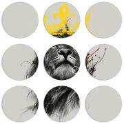 Магнитные фотопазлы круги d55 набор 9 штук 