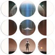 Магнитные фотопазлы круги d55 набор 9 штук 