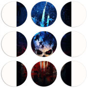 Магнитные фотопазлы круги d55 набор 9 штук 