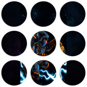 Магнитные фотопазлы круги d55 набор 9 штук 