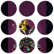 Магнитные фотопазлы круги d55 набор 9 штук 