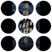 Магнитные фотопазлы круги d55 набор 9 штук 