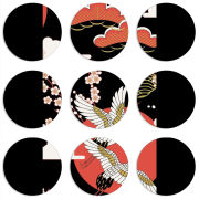 Магнитные фотопазлы круги d55 набор 9 штук 