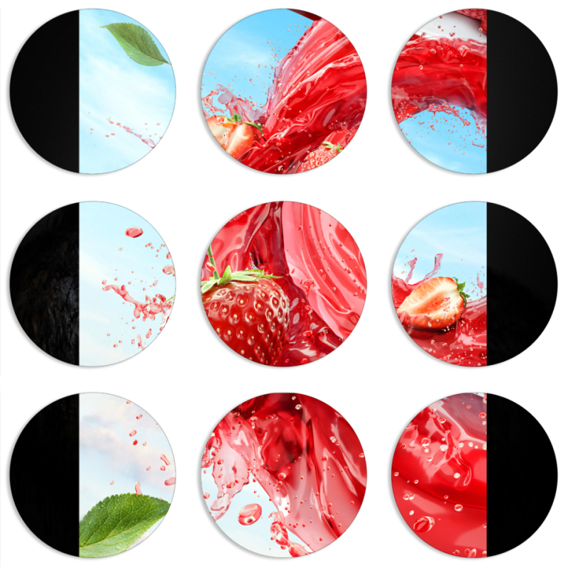 Магнитные фотопазлы круги d55 набор 9 штук 