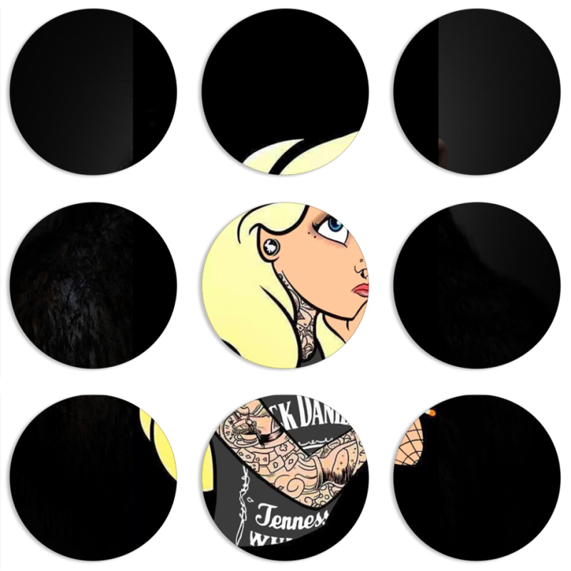 Магнитные фотопазлы круги d55 набор 9 штук 