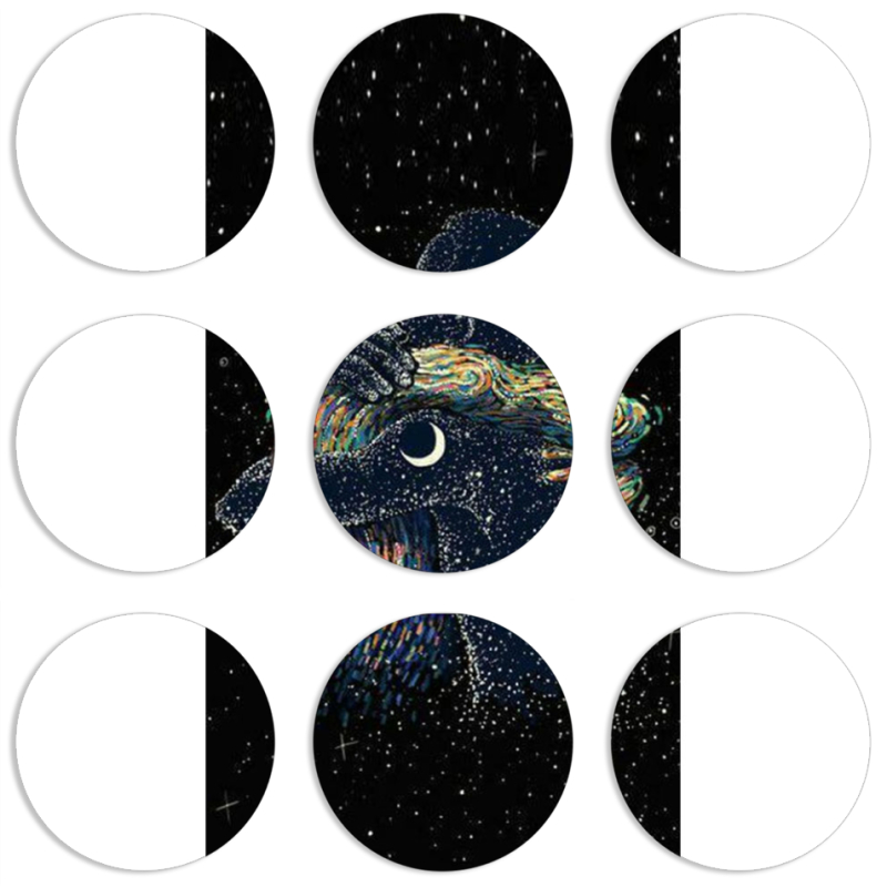 Магнитные фотопазлы круги d55 набор 9 штук 