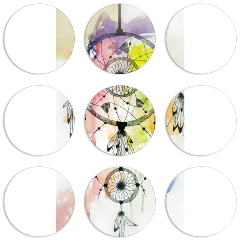 Магнитные фотопазлы круги d55 набор 9 штук 