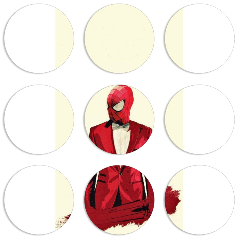 Магнитные фотопазлы круги d55 набор 9 штук 