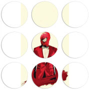 Магнитные фотопазлы круги d55 набор 9 штук 