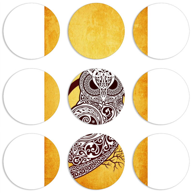 Магнитные фотопазлы круги d55 набор 9 штук 