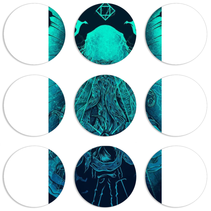 Магнитные фотопазлы круги d55 набор 9 штук 