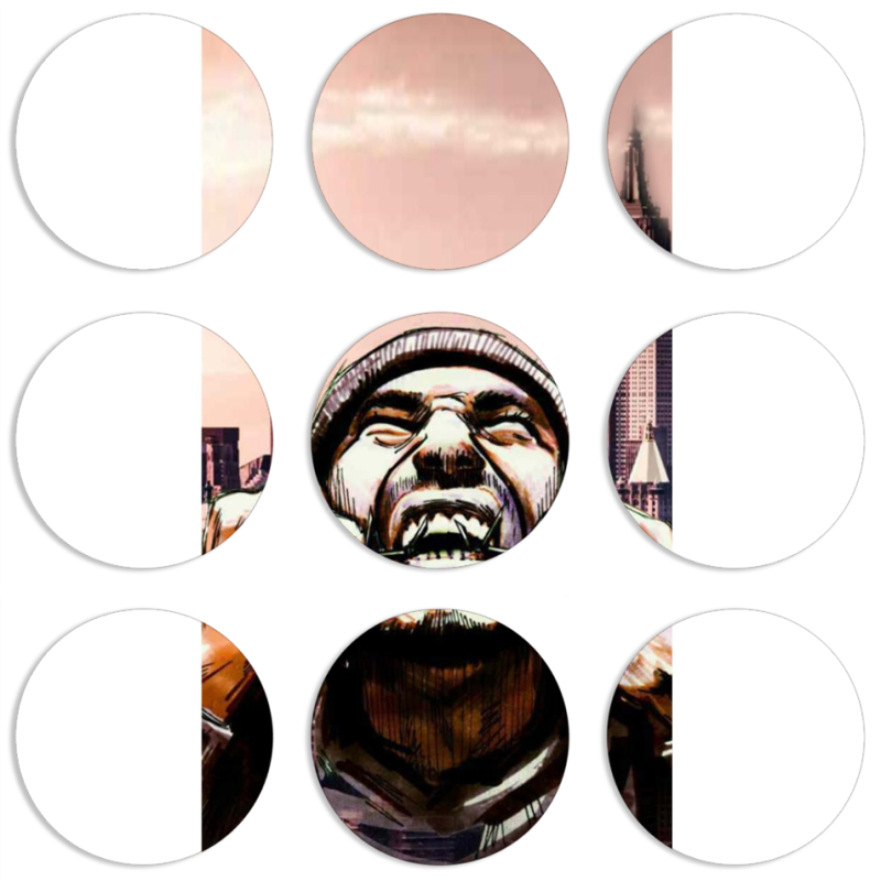 Магнитные фотопазлы круги d55 набор 9 штук 