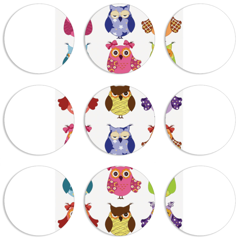 Магнитные фотопазлы круги d55 набор 9 штук 