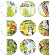 Магнитные фотопазлы круги d55 набор 9 штук 