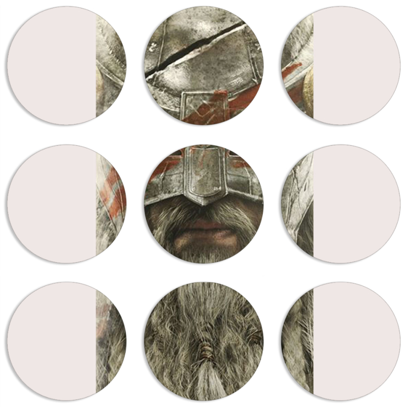 Магнитные фотопазлы круги d55 набор 9 штук 