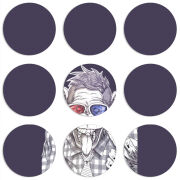 Магнитные фотопазлы круги d55 набор 9 штук 