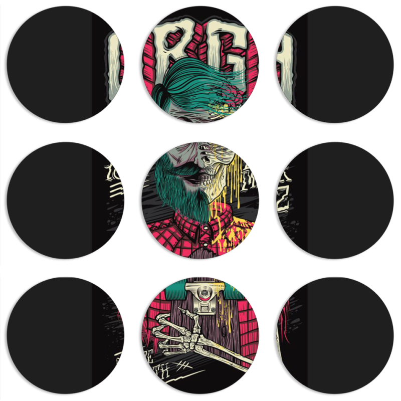 Магнитные фотопазлы круги d55 набор 9 штук 