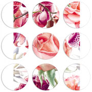 Магнитные фотопазлы круги d55 набор 9 штук 