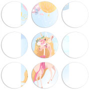 Магнитные фотопазлы круги d55 набор 9 штук 