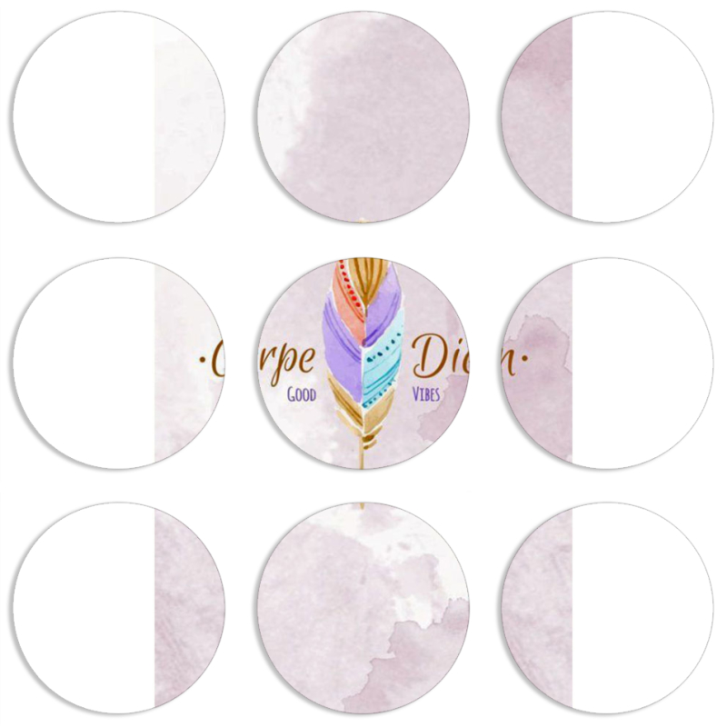 Магнитные фотопазлы круги d55 набор 9 штук 