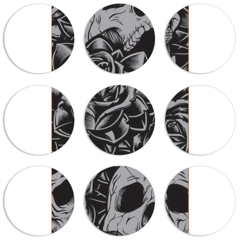 Магнитные фотопазлы круги d55 набор 9 штук 