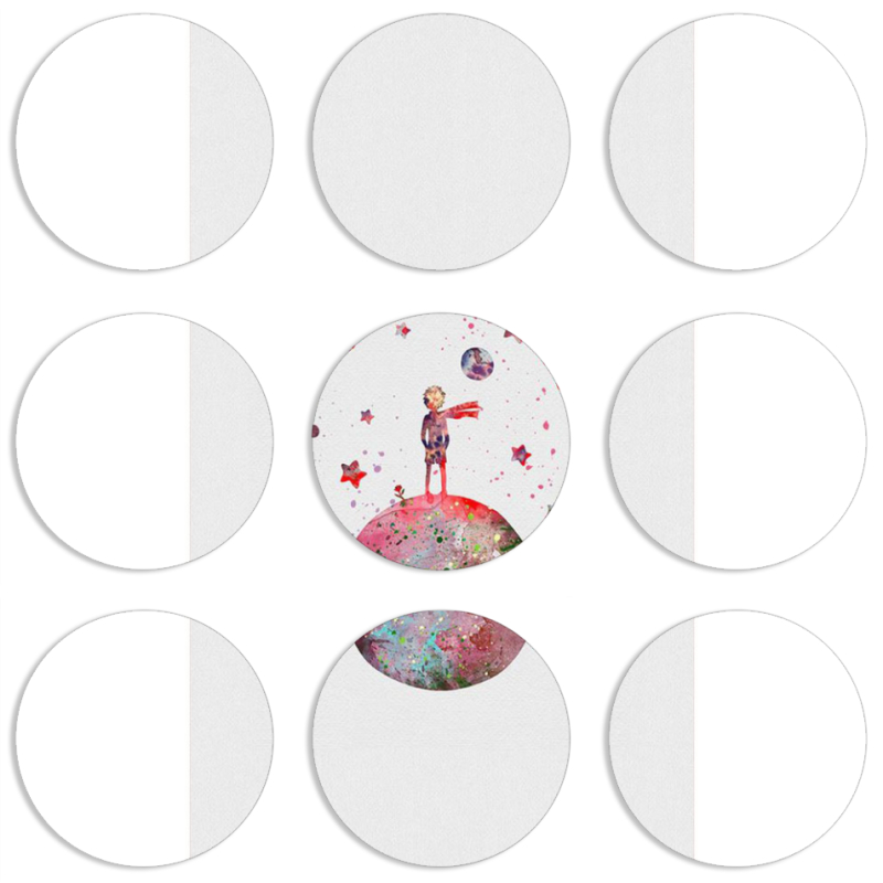 Магнитные фотопазлы круги d55 набор 9 штук 