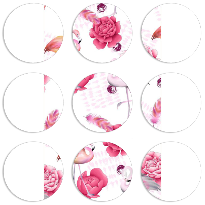 Магнитные фотопазлы круги d55 набор 9 штук 