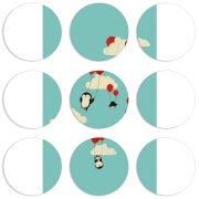 Магнитные фотопазлы круги d55 набор 9 штук 