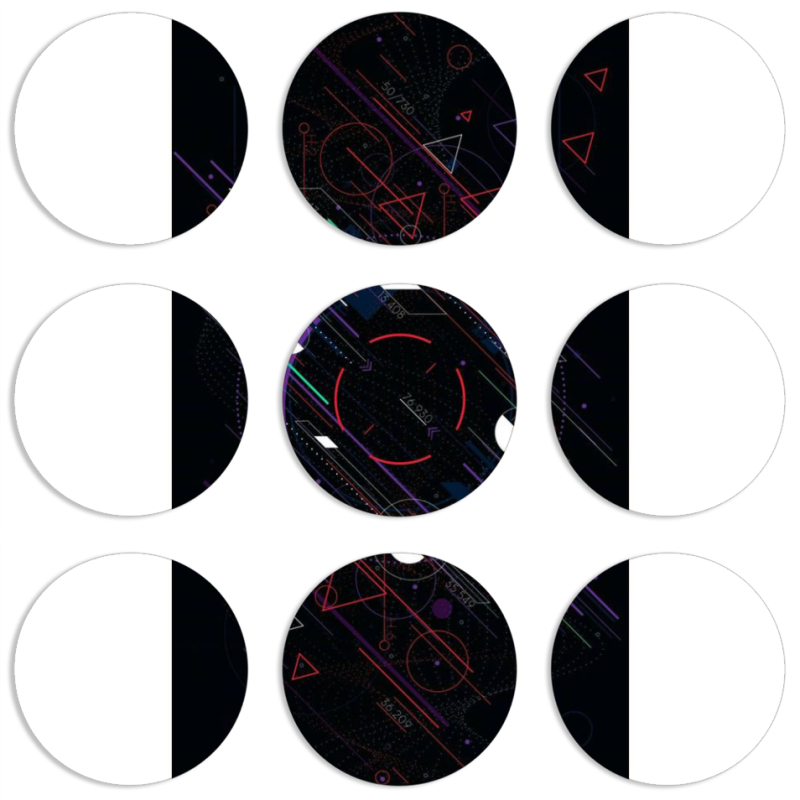 Магнитные фотопазлы круги d55 набор 9 штук 