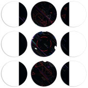 Магнитные фотопазлы круги d55 набор 9 штук 