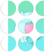 Магнитные фотопазлы круги d55 набор 9 штук 