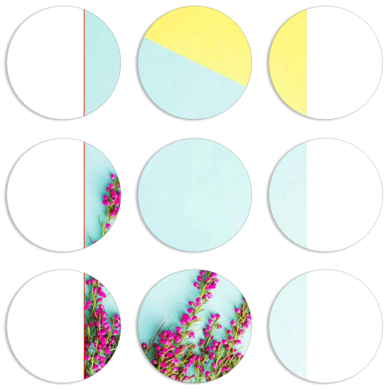 Магнитные фотопазлы круги d55 набор 9 штук 