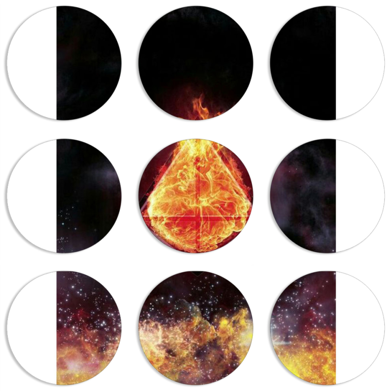 Магнитные фотопазлы круги d55 набор 9 штук 