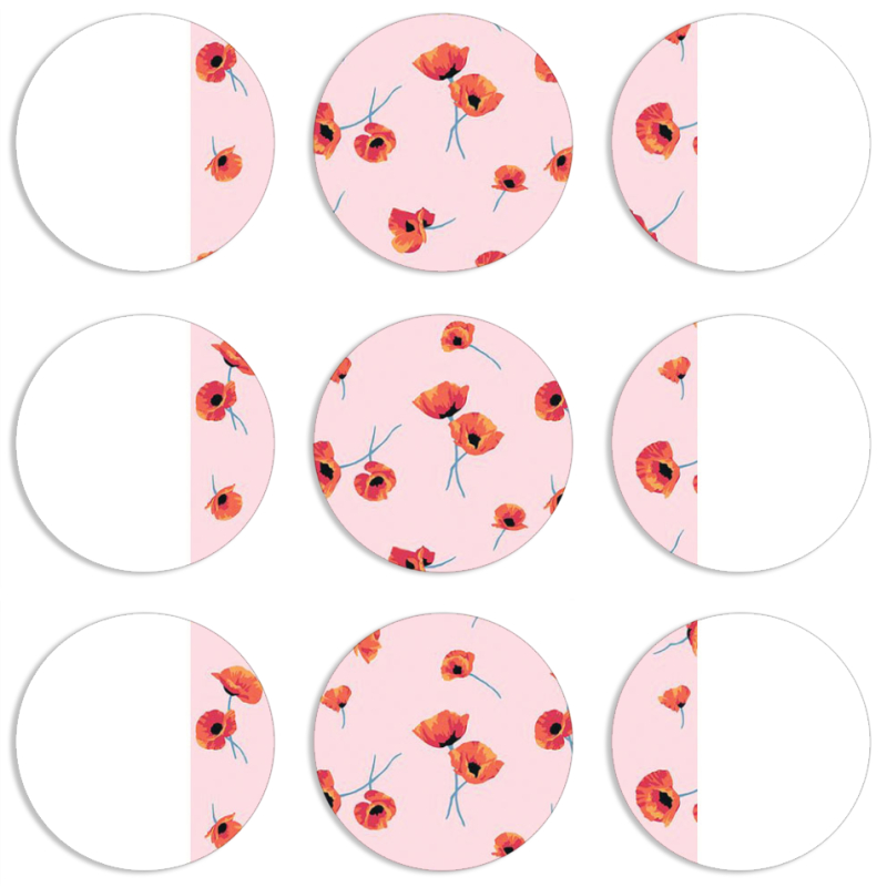 Магнитные фотопазлы круги d55 набор 9 штук 