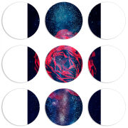 Магнитные фотопазлы круги d55 набор 9 штук 