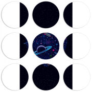 Магнитные фотопазлы круги d55 набор 9 штук 