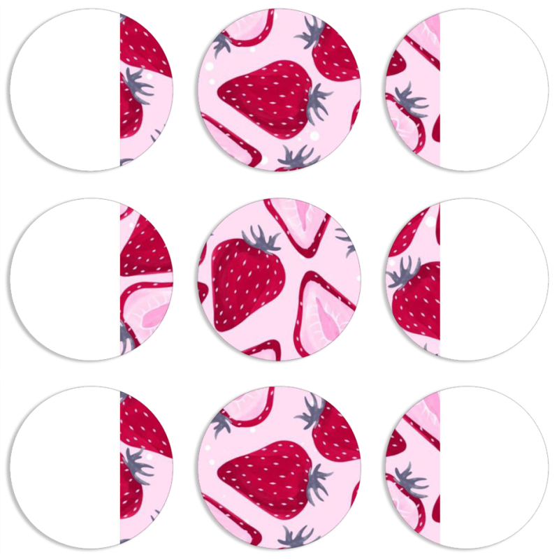 Магнитные фотопазлы круги d55 набор 9 штук 