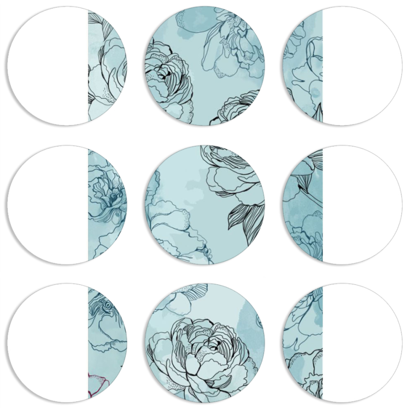 Магнитные фотопазлы круги d55 набор 9 штук 