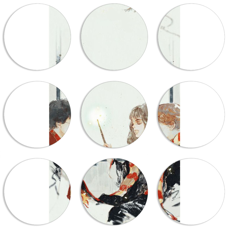 Магнитные фотопазлы круги d55 набор 9 штук 
