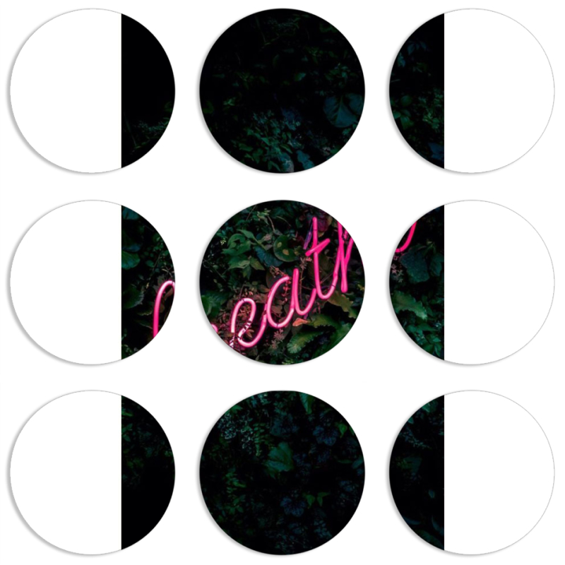 Магнитные фотопазлы круги d55 набор 9 штук 