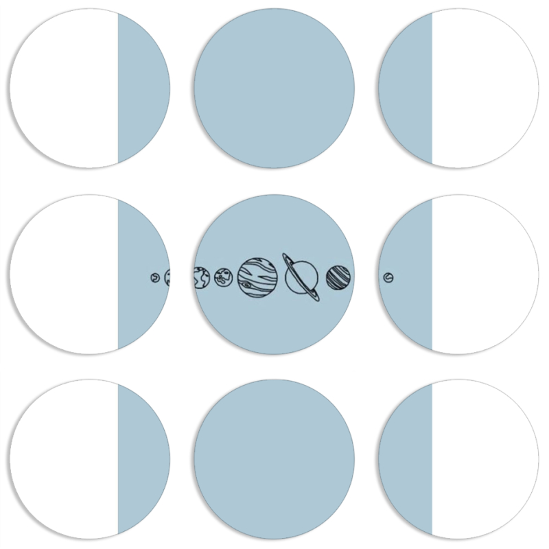 Магнитные фотопазлы круги d55 набор 9 штук 
