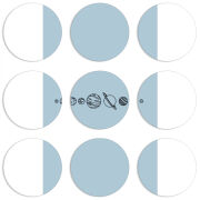 Магнитные фотопазлы круги d55 набор 9 штук 