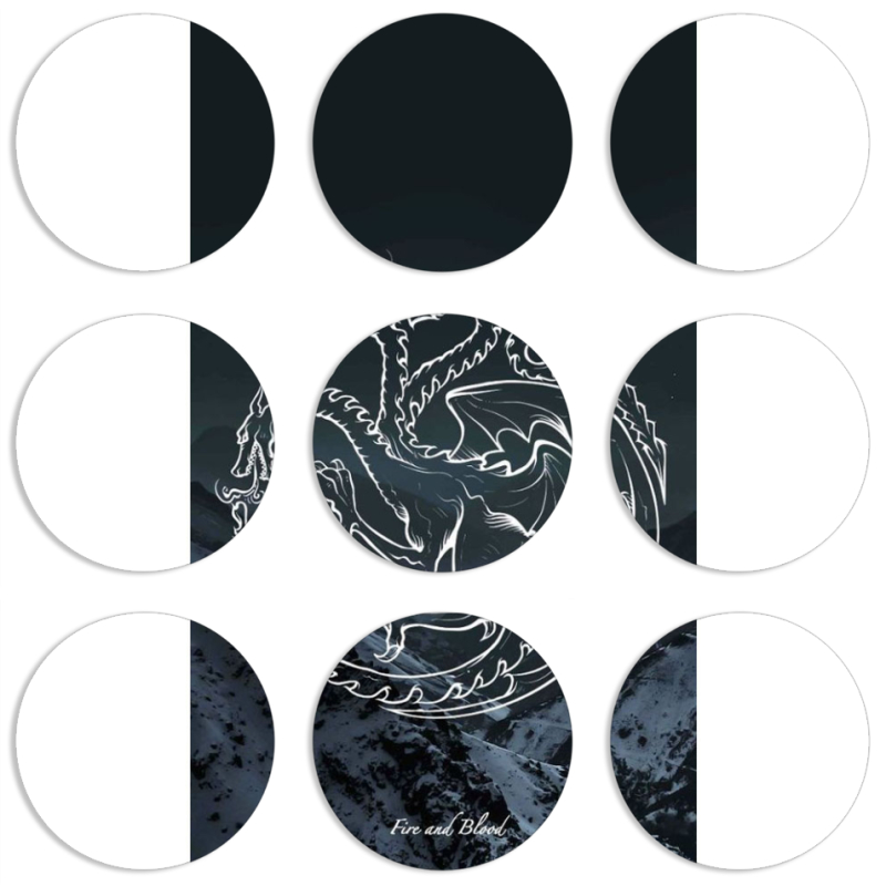 Магнитные фотопазлы круги d55 набор 9 штук 