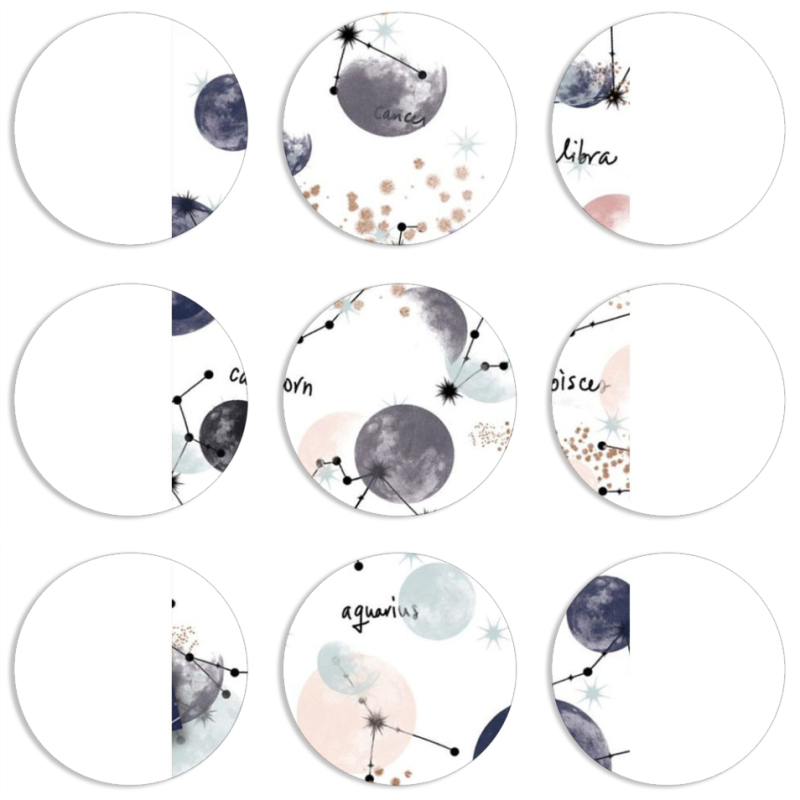 Магнитные фотопазлы круги d55 набор 9 штук 