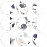 Магнитные фотопазлы круги d55 набор 9 штук 