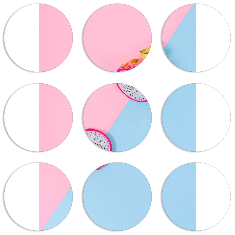 Магнитные фотопазлы круги d55 набор 9 штук 