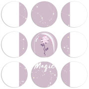 Магнитные фотопазлы круги d55 набор 9 штук 