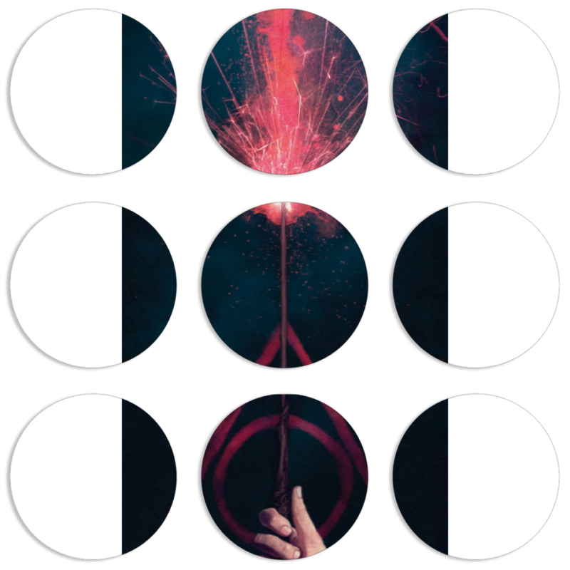 Магнитные фотопазлы круги d55 набор 9 штук 
