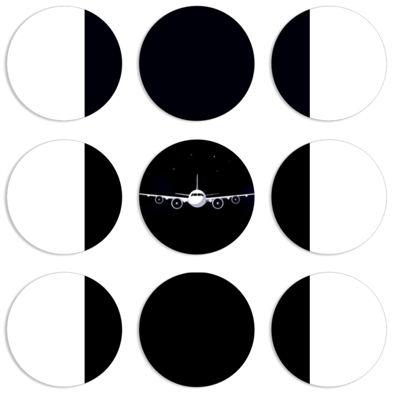 Магнитные фотопазлы круги d55 набор 9 штук 