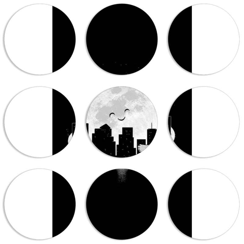 Магнитные фотопазлы круги d55 набор 9 штук 